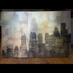 City landscape art, canvas